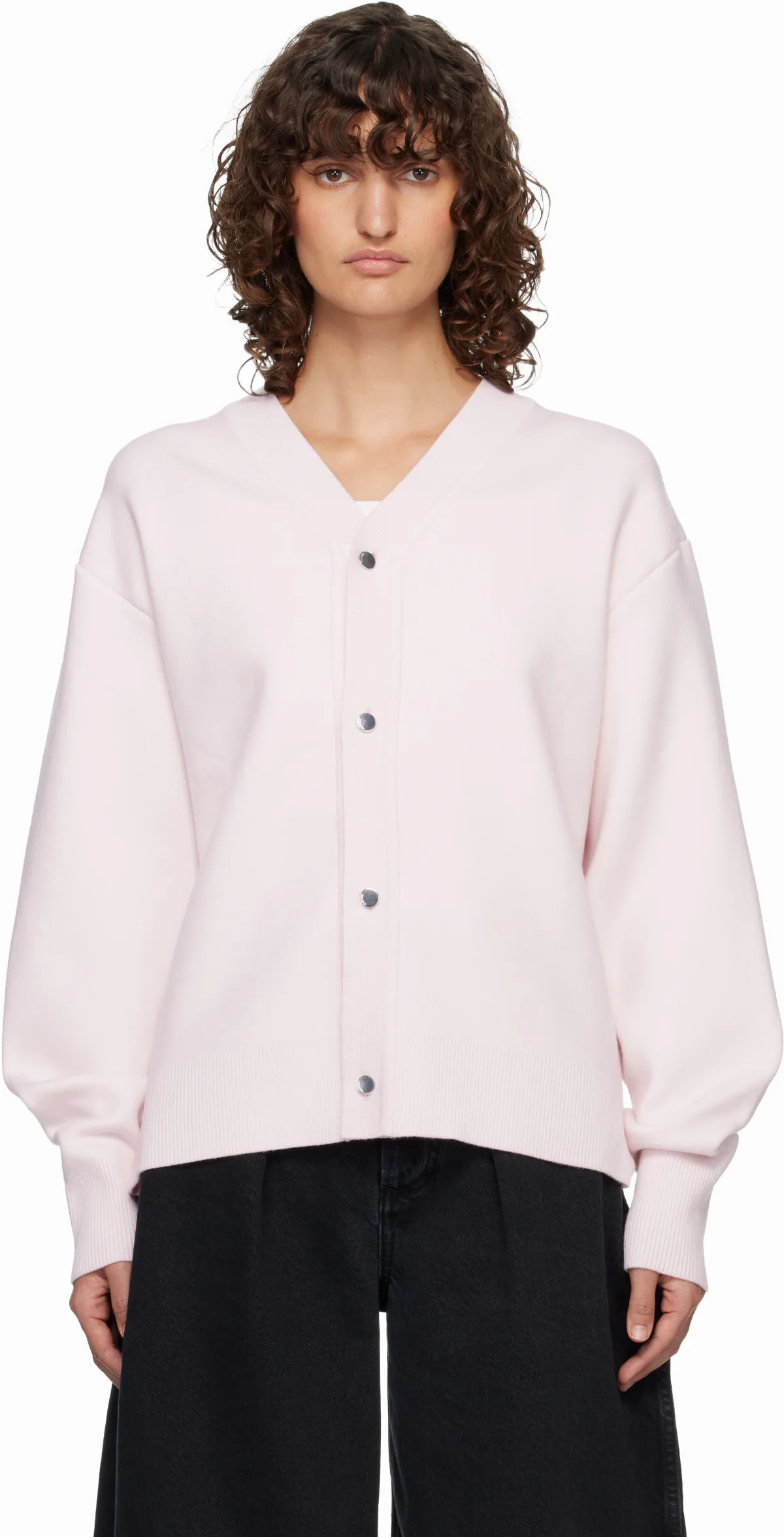 Pink'The Doppio' Cardigan by JACQUEMUS