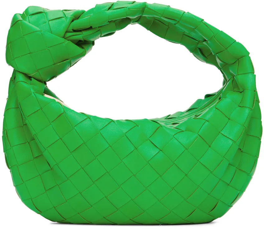 Green Mini Jodie Top Handle Bag by Bottega Veneta