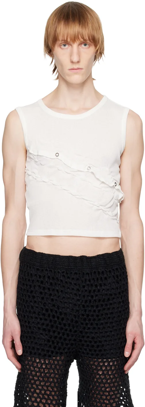 White Twisted Tank Top
