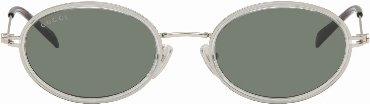 Gray & Silver GG Logo Tiny Sunglasses