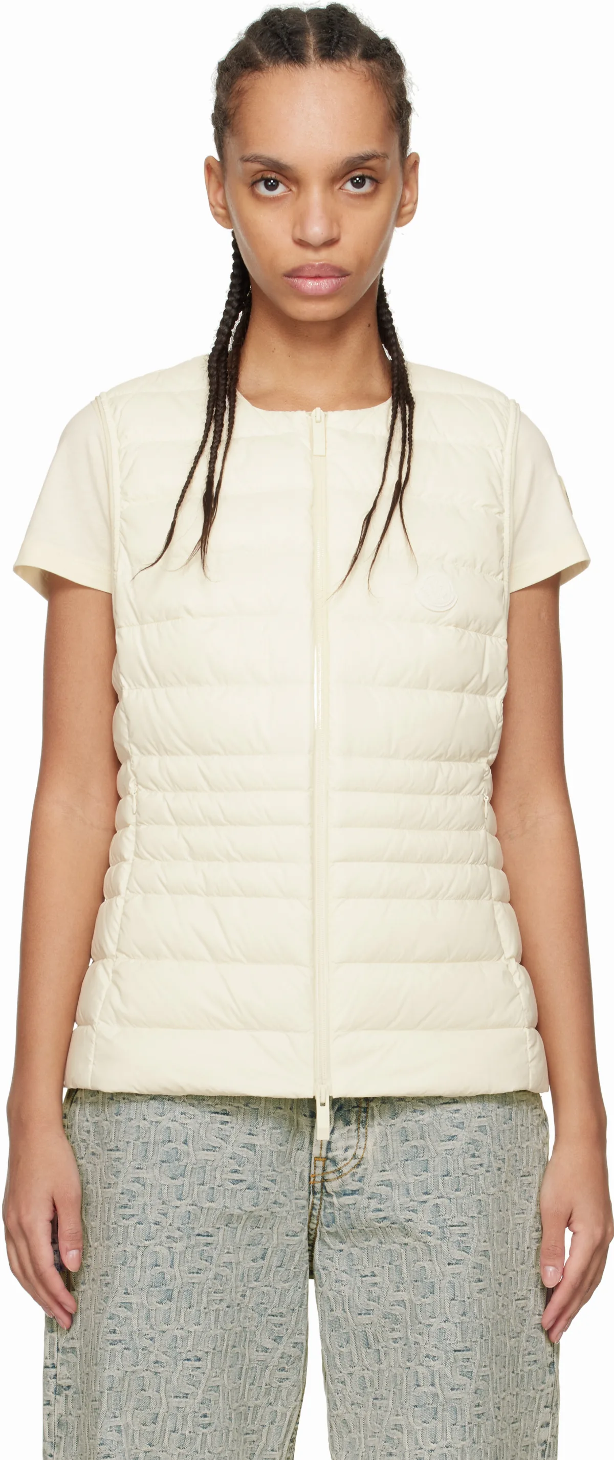 White Irigny Down Vest by Moncler