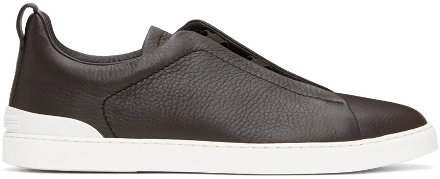 Brown Triple Stitch Sneakers