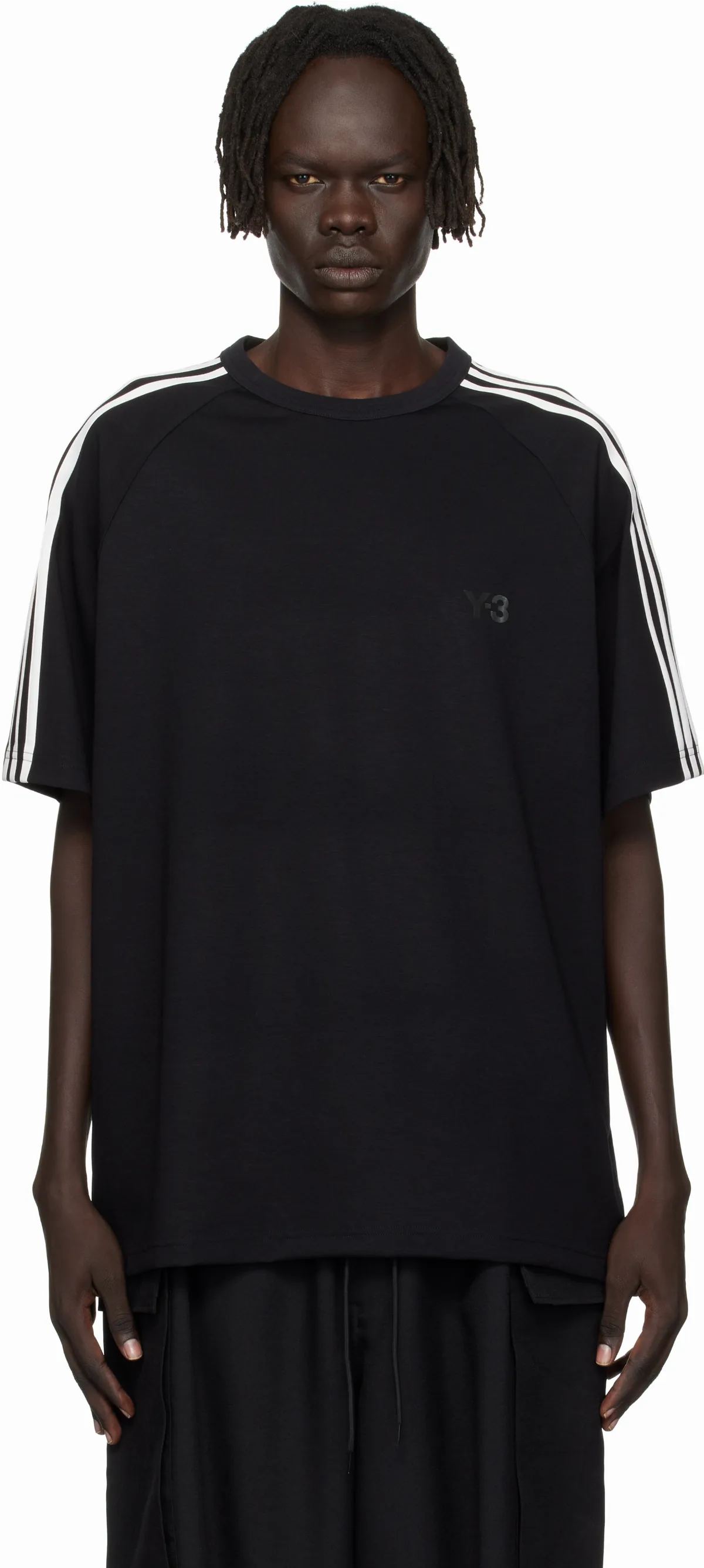 Black Short Sleeve 3-Stripes T-shirt