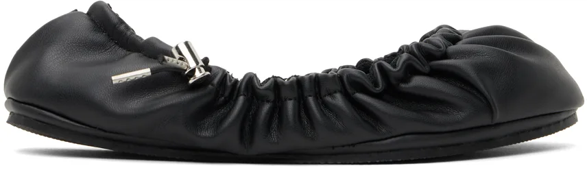 Black Aura Ballerina Flats