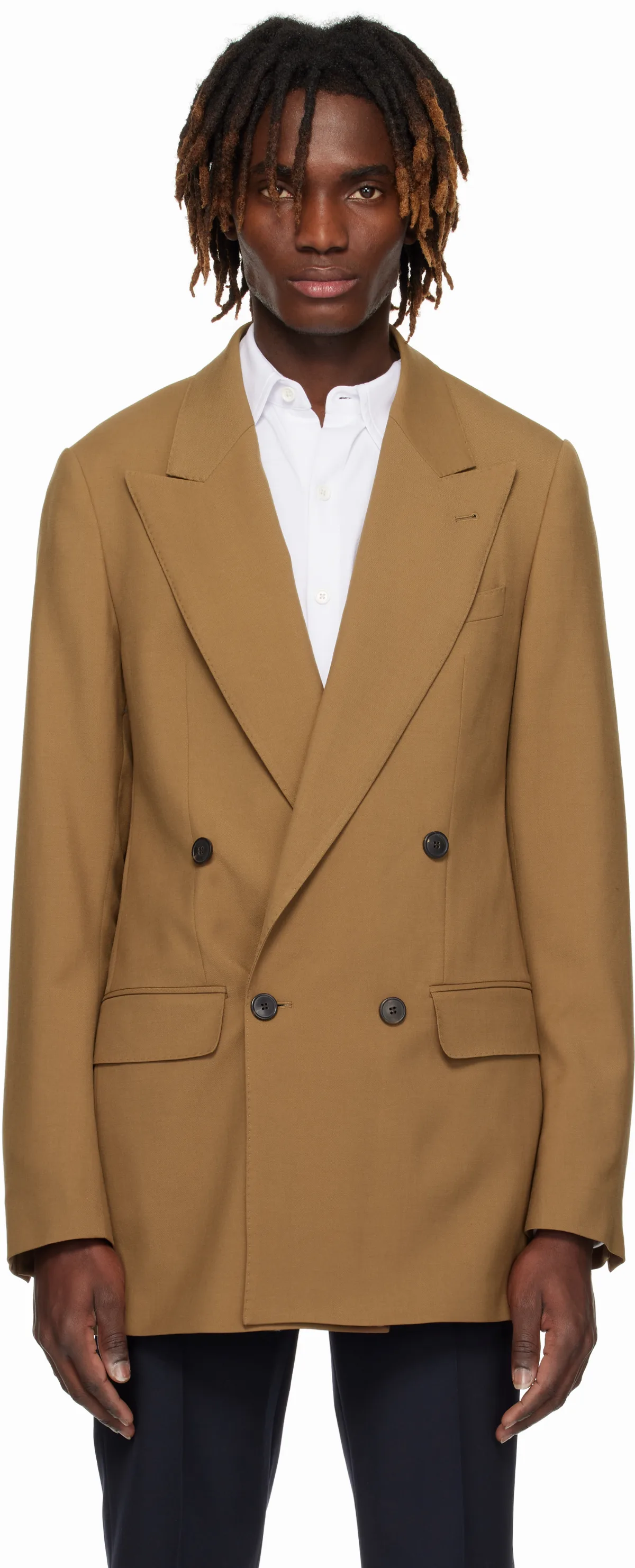 Tan Wool & Mohair Blazer