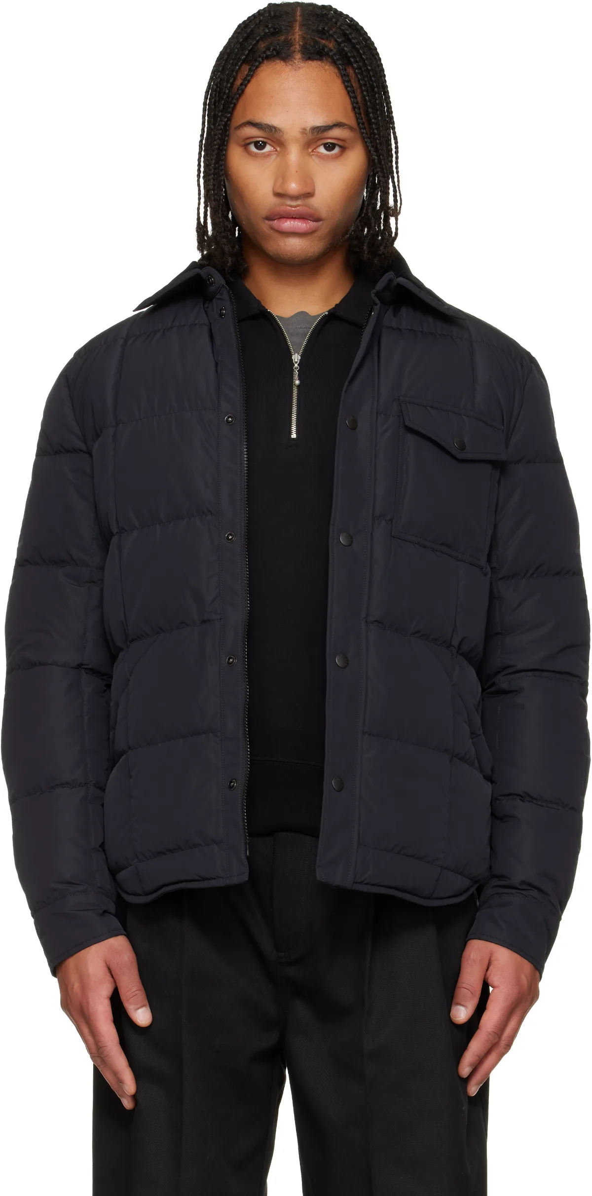 Black Archivo Marcilly Shirt Down Jacket