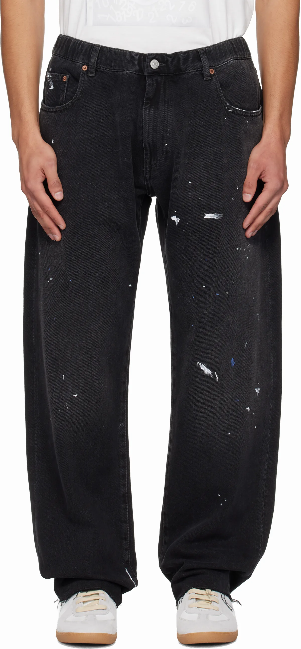 Black Straight-Leg Jeans