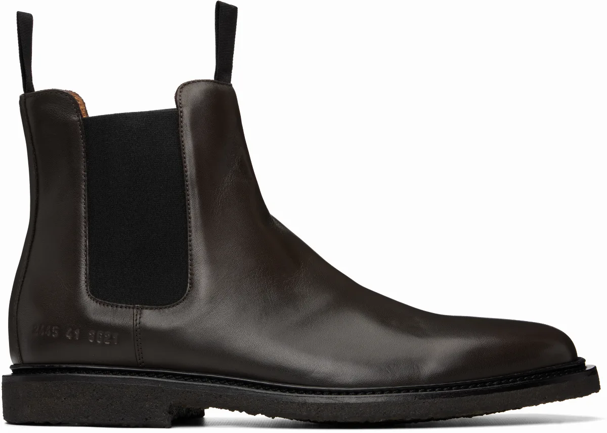 Brown Leather Chelsea Boots