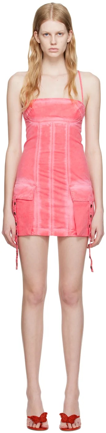 SSENSE Exclusive Pink Cargo Pocket Minidress