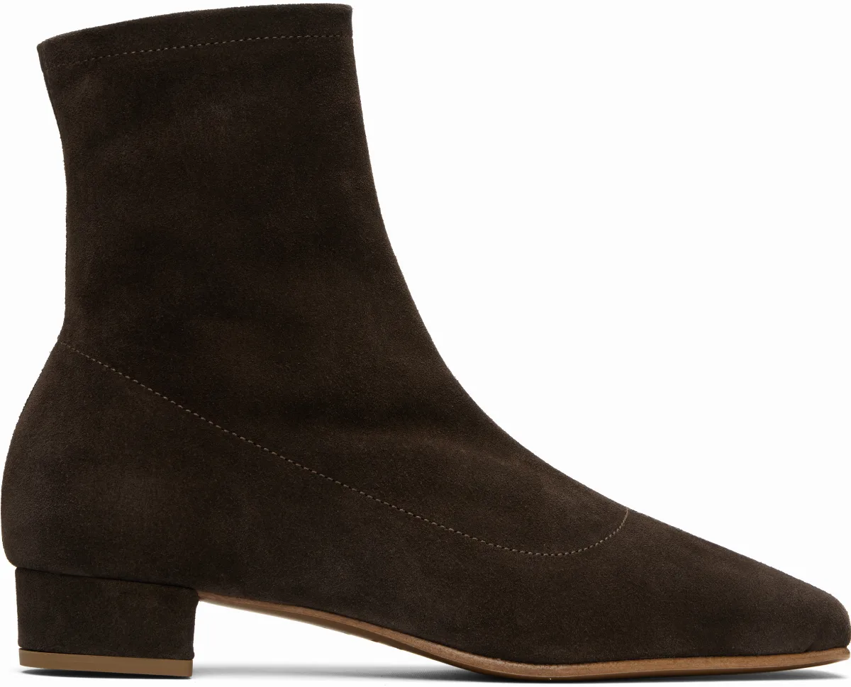 Brown Este Suede Leather Boots