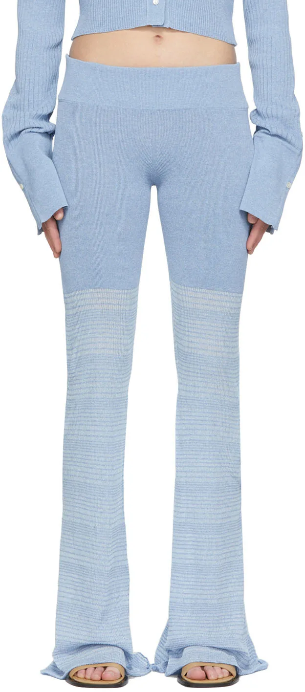 Blue Polyester Lounge Pants