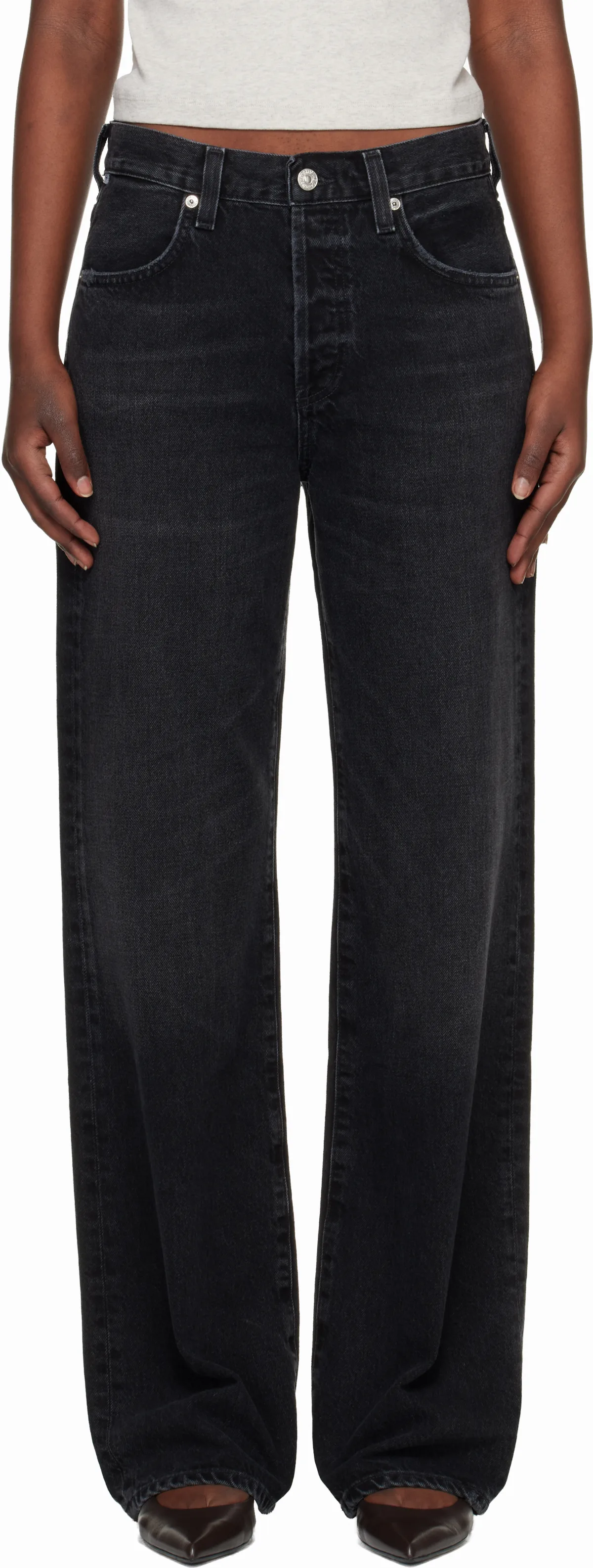 Black Annina Straight Leg 33 Jeans