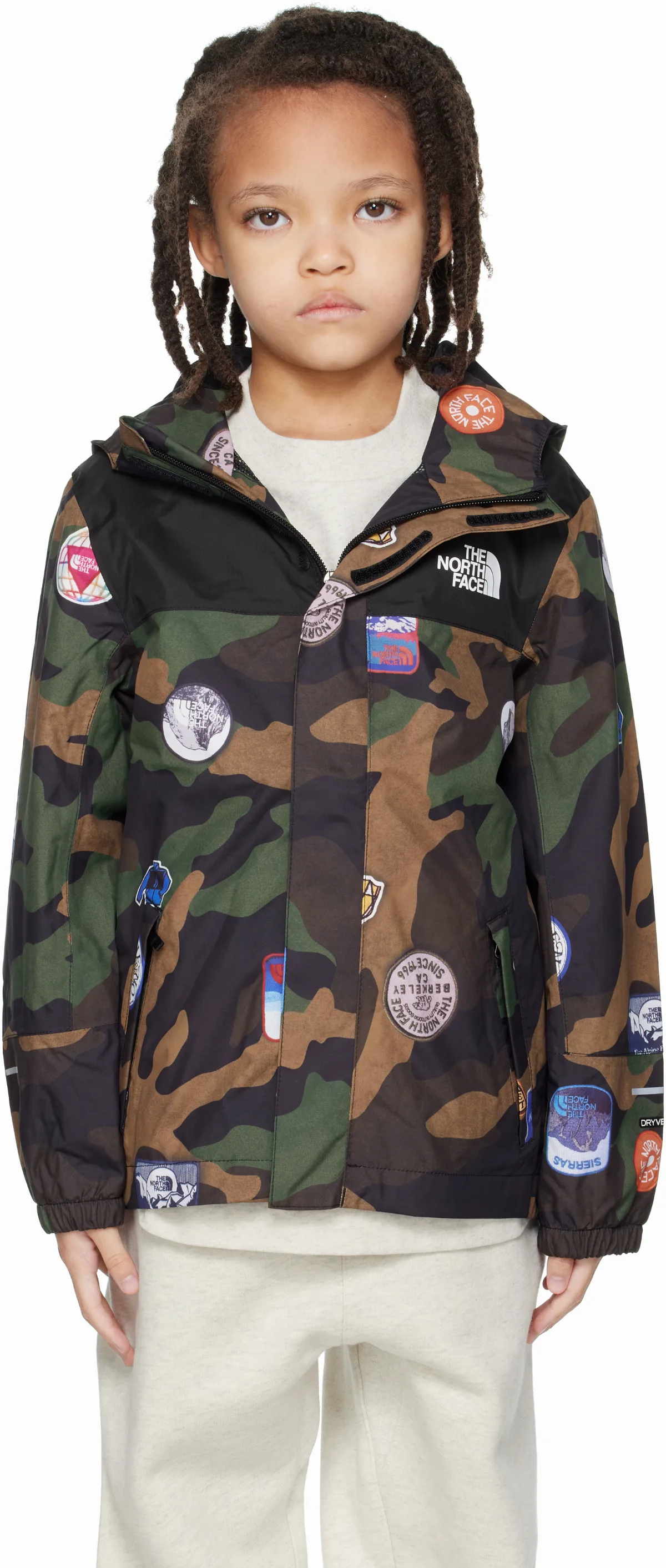Big Kids Brown & Green Antora Rain Jacket by The North Face Kids
