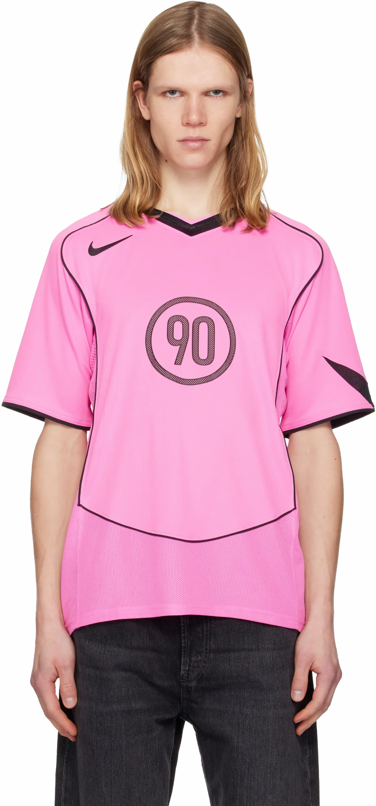 Pink Total 90 Dri-FIT Short-Sleeve Football Jersey by Nike