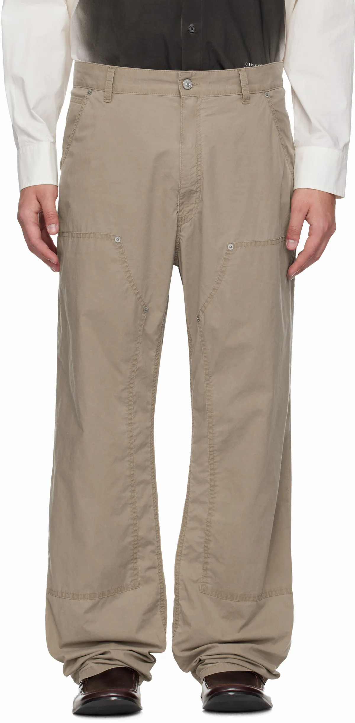 Beige 5 Pockets Jeans