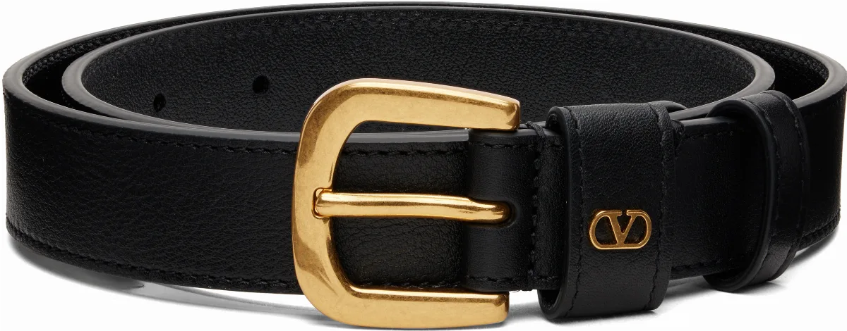 Black VLogo Signature Belt