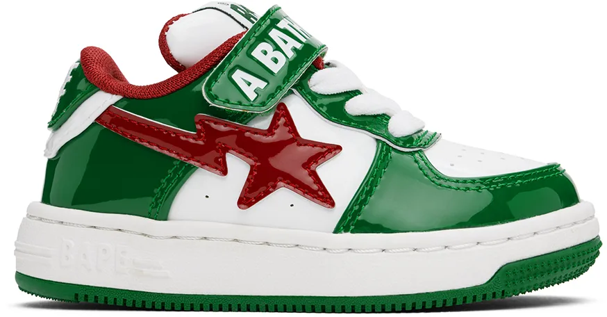 Kids Green & White STA #2 K2 Sneakers by BAPE