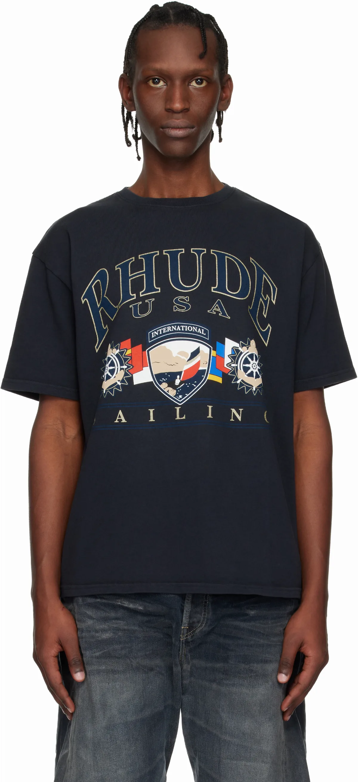 Black USA Sailing Icon T-shirt