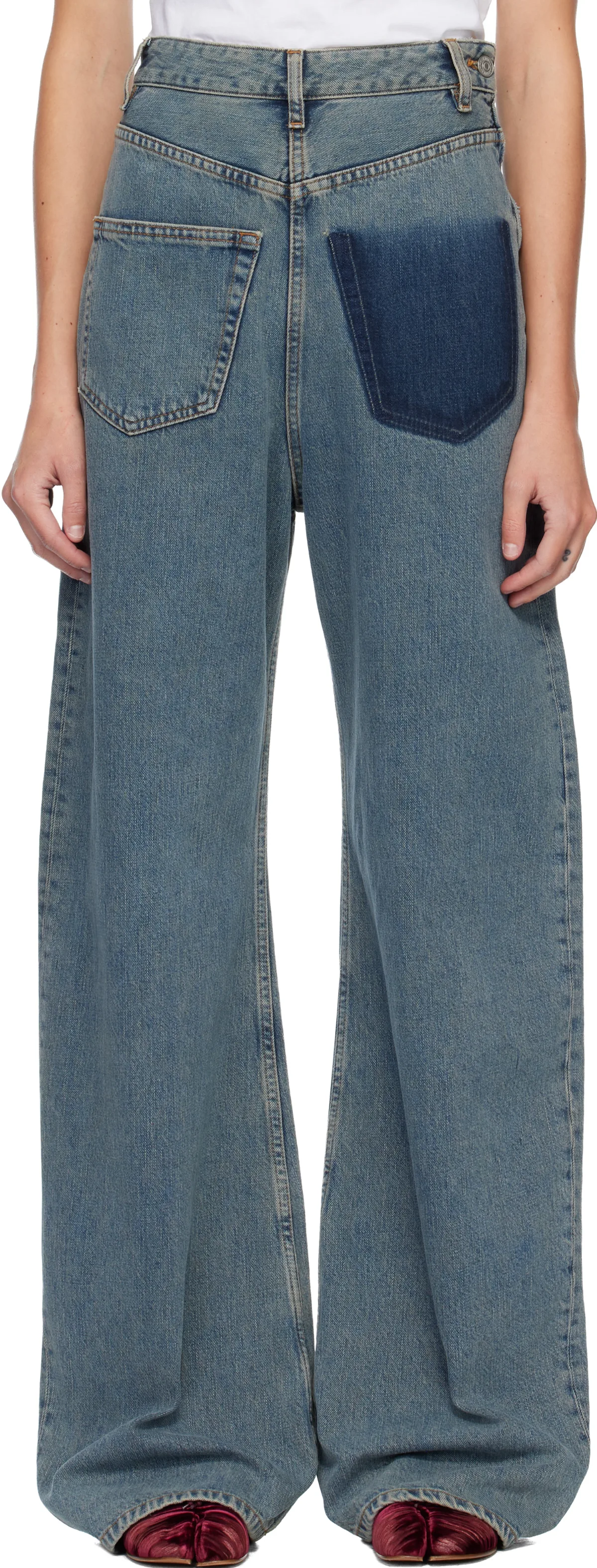 Blue Mid-Weight 5 Pockets Jeans