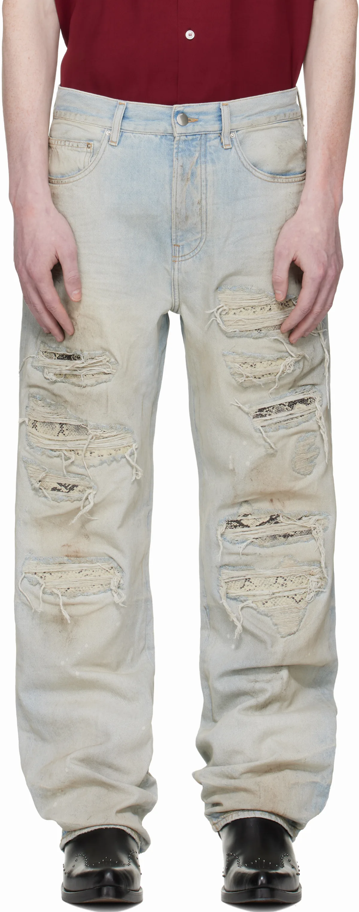 Blue Snake Thrasher Straight Jeans