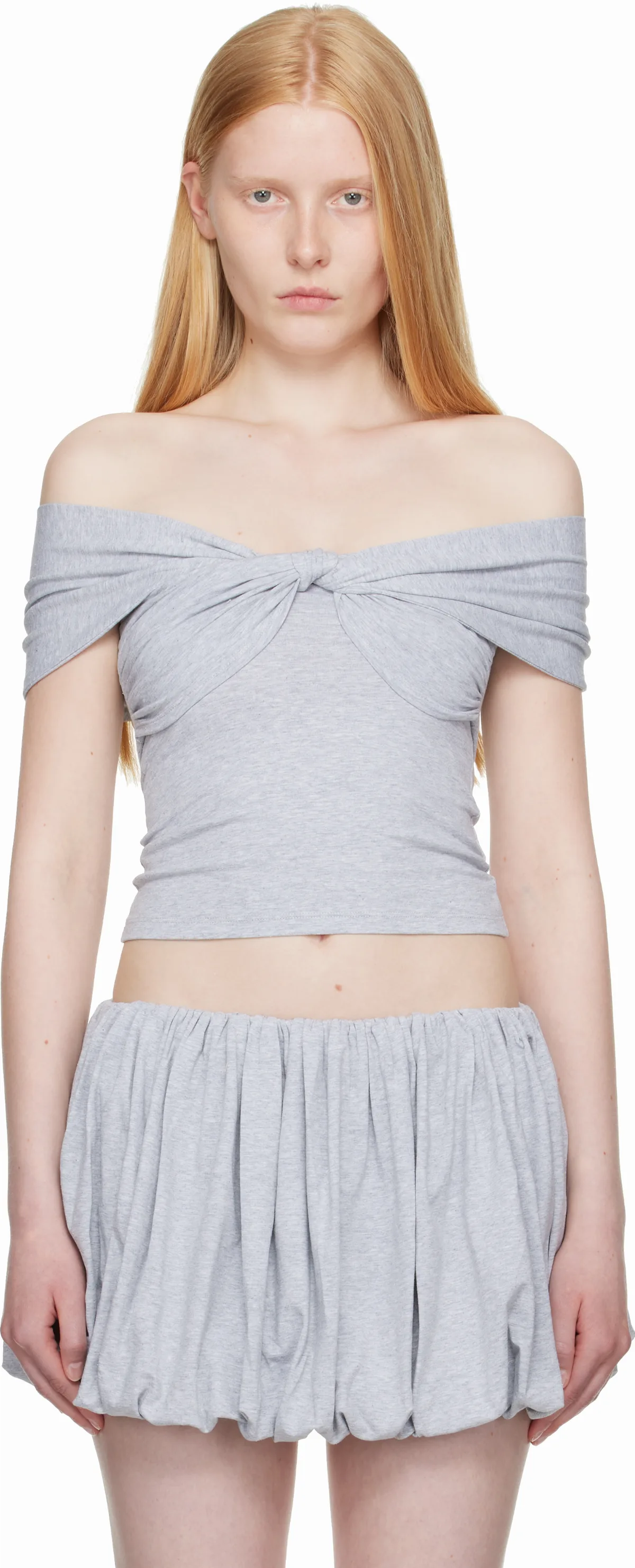 Gray Peony Top by Belle Anna