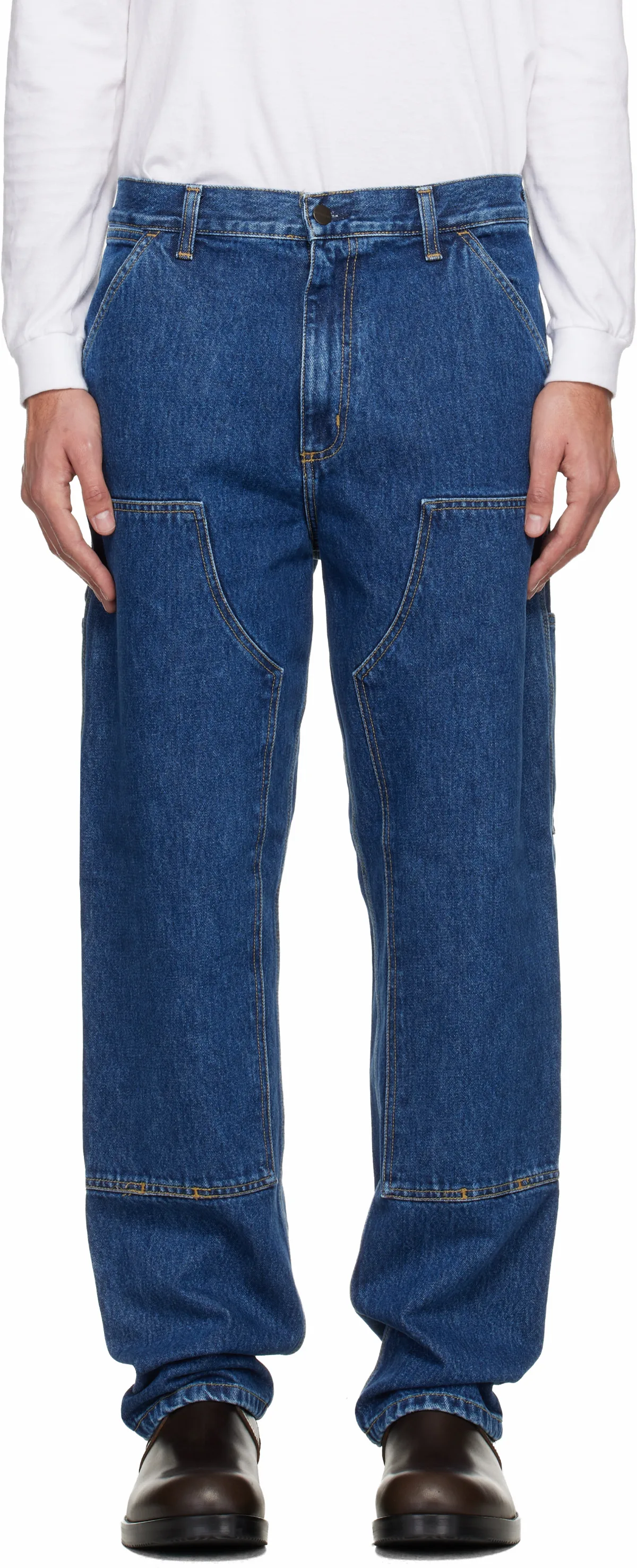 Blue Double Knee Jeans