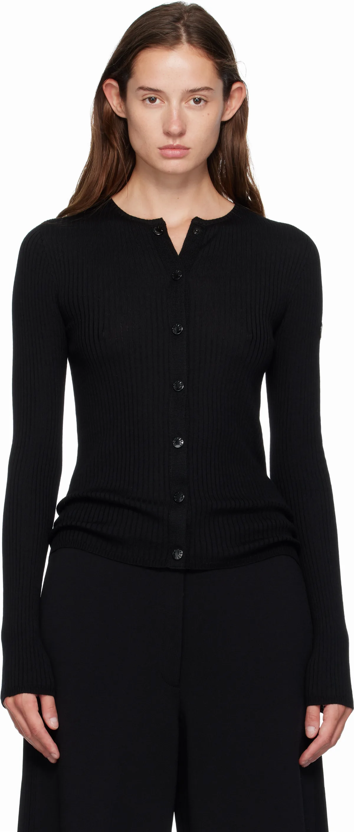 Moncler x EE72 Black Wool Cardigan