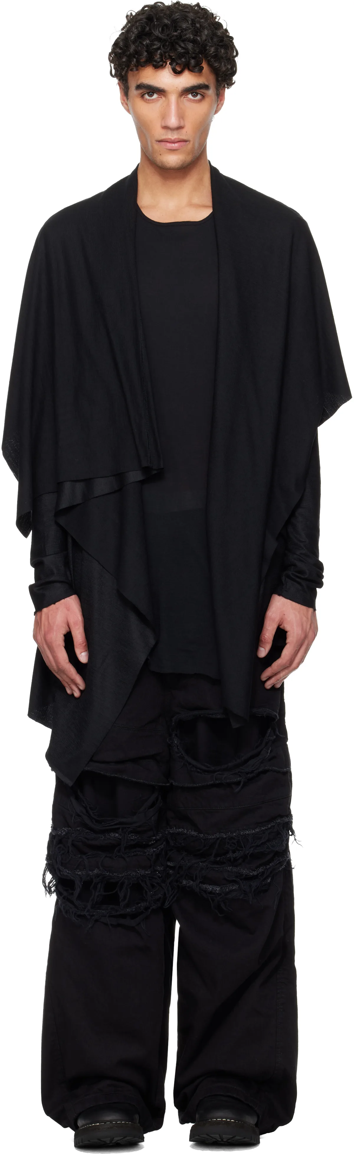 Black Veiled Cardigan