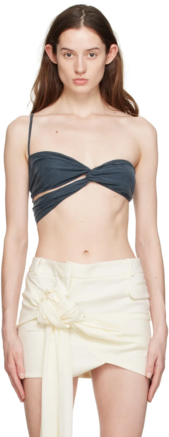 Navy'Le Bandeau Espelho' Tank Top