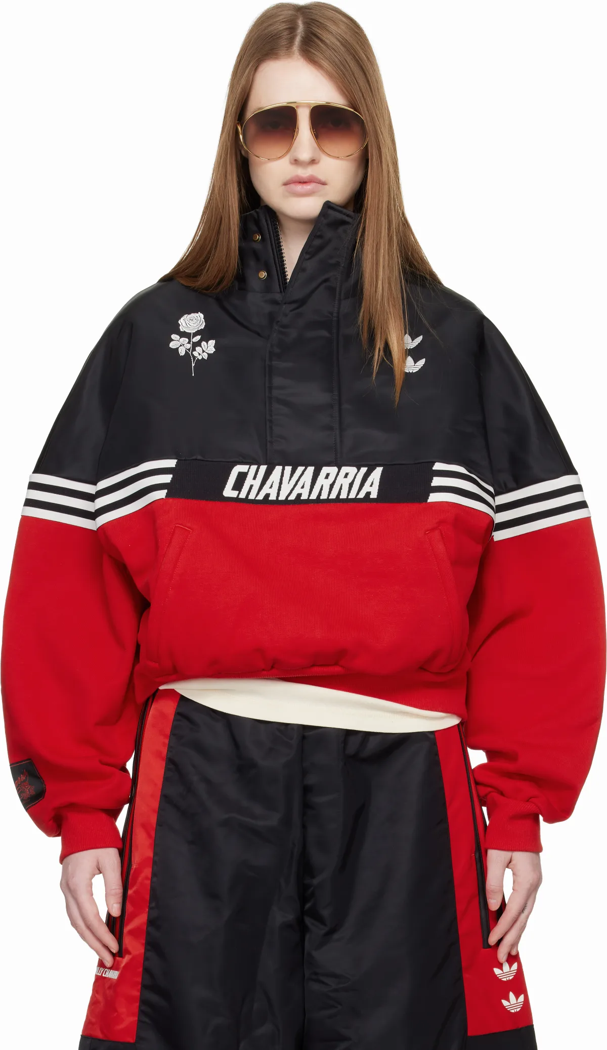 Black & Red adidas Originals Edition Gomez Half Zip Jacket