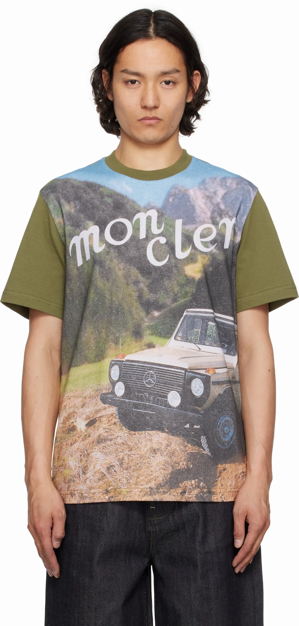 Mercedes-Benz by NIGO Khaki Short Sleeve T-shirt by Moncler Genius