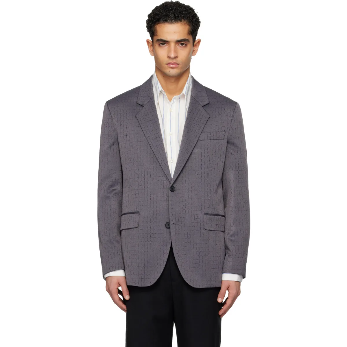 Checked Modern-Fit Blazer