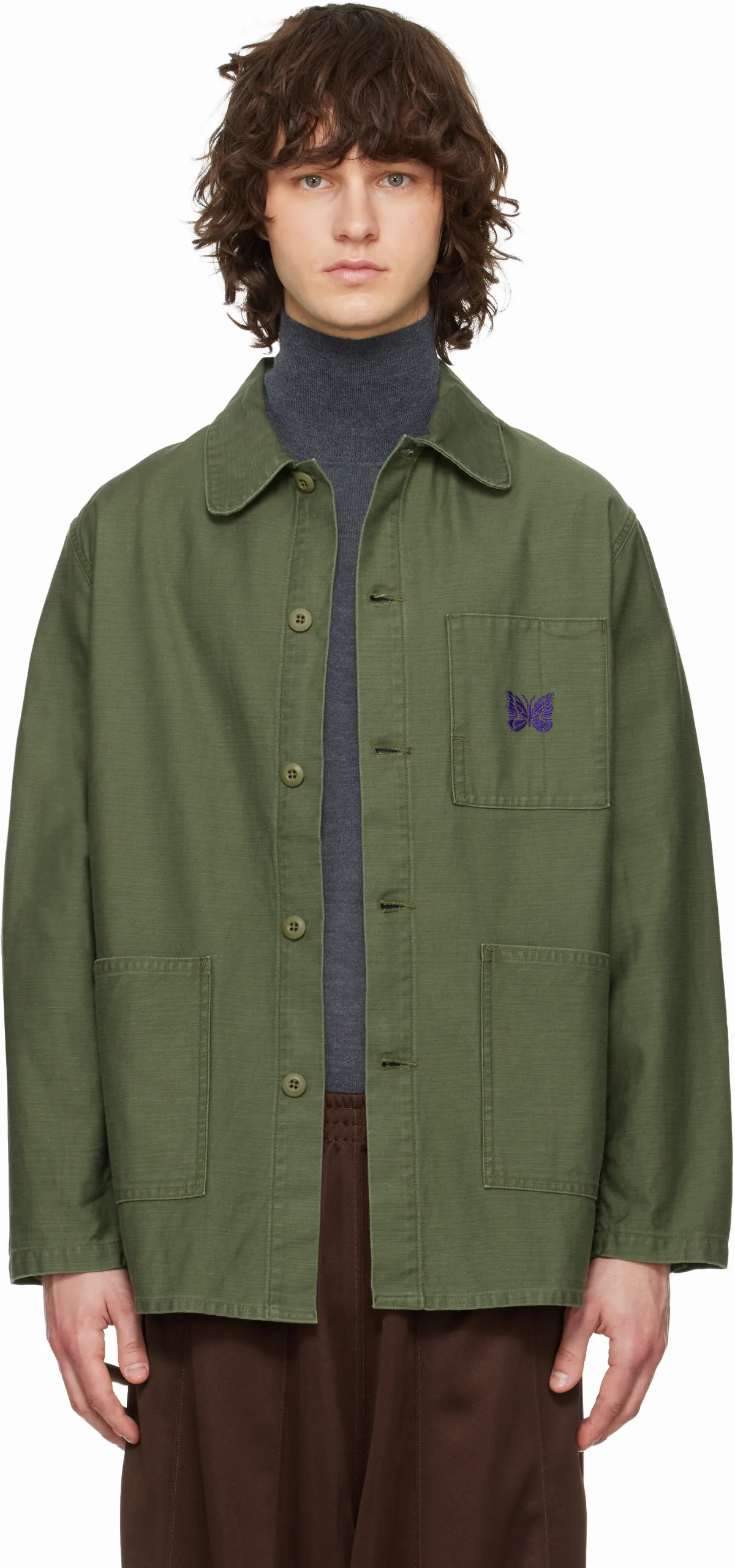 Khaki Coverall Reversed Sateen Shirt