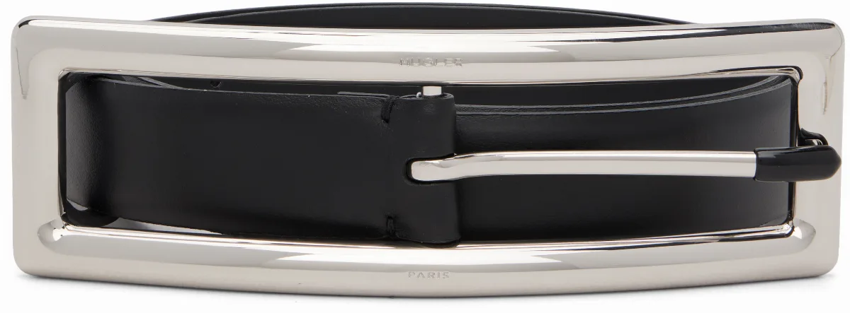 Black Rectangle Buckle Belt