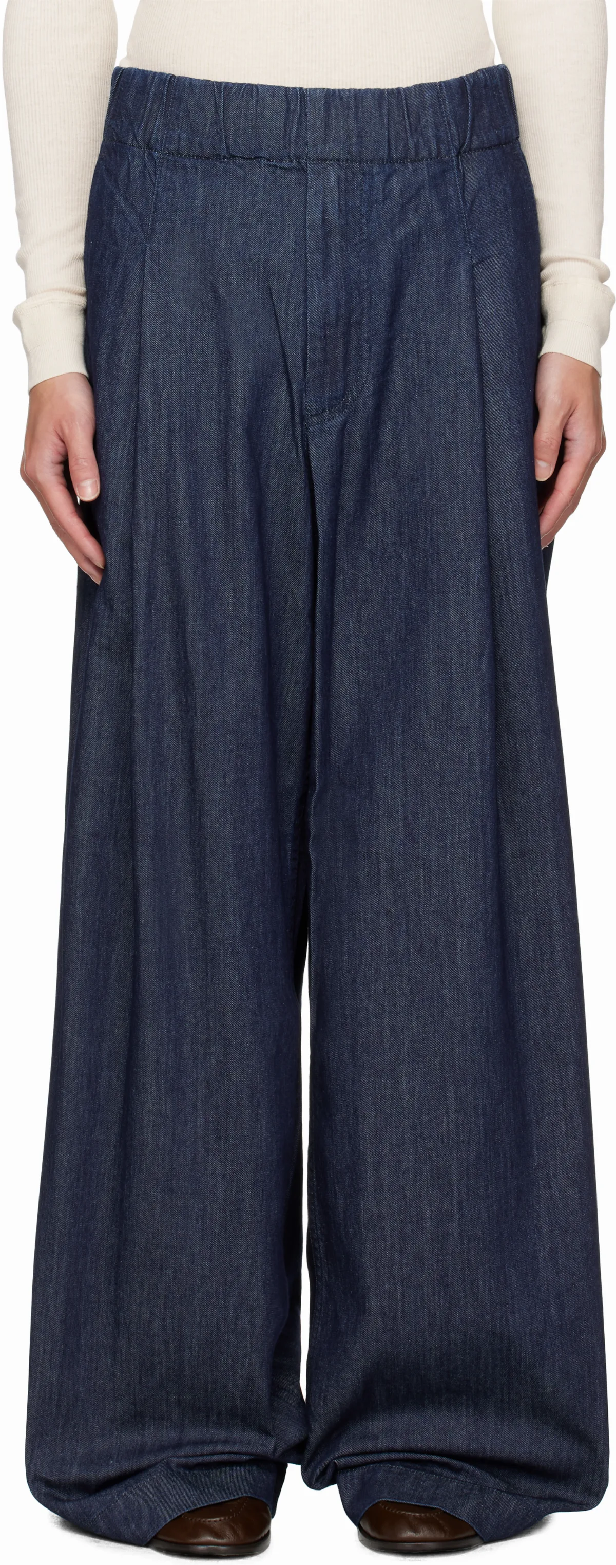 Navy Drawstring Jeans
