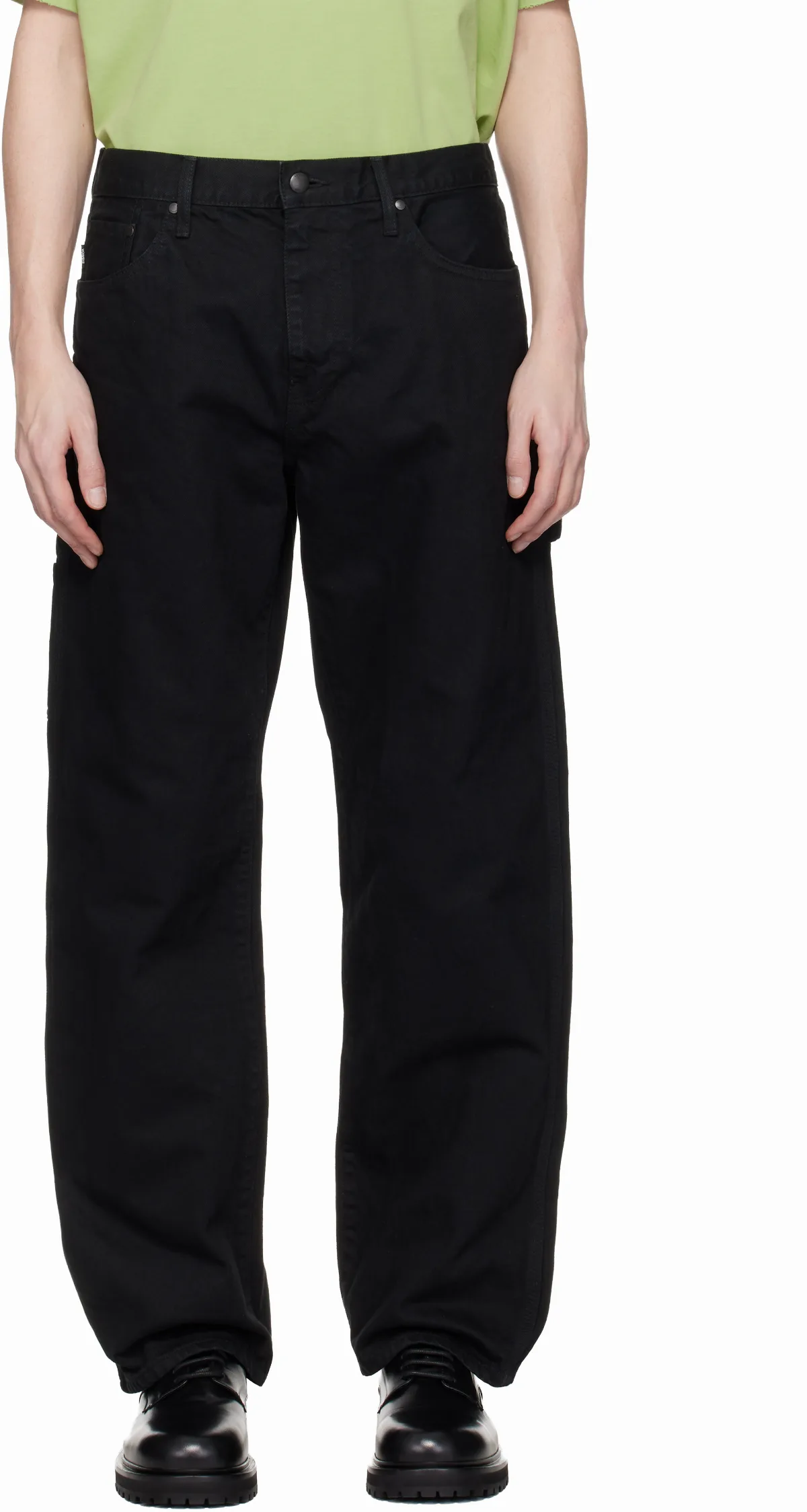 Black Overdyed Painter Jeans