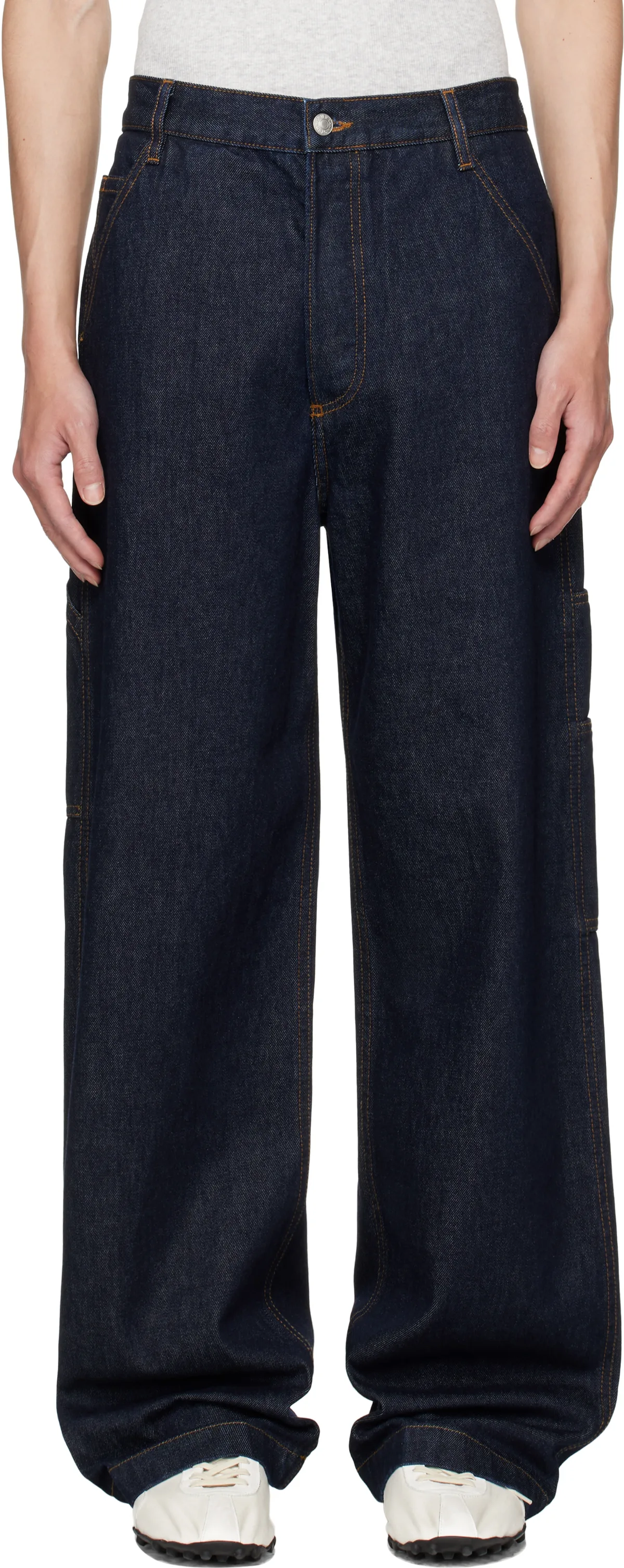 Navy Pocketed Jeans