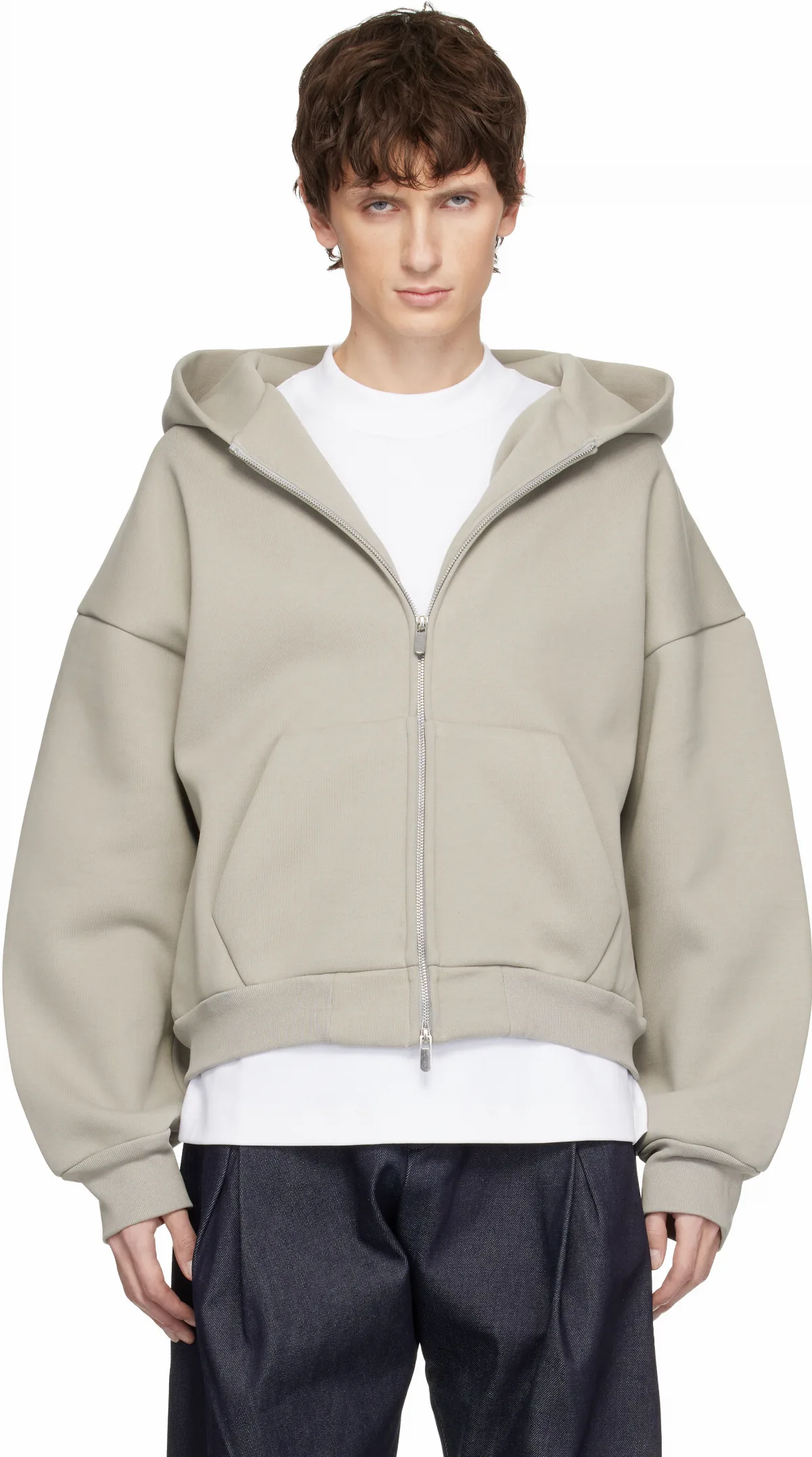 Taupe V2 Zipped Hoodie