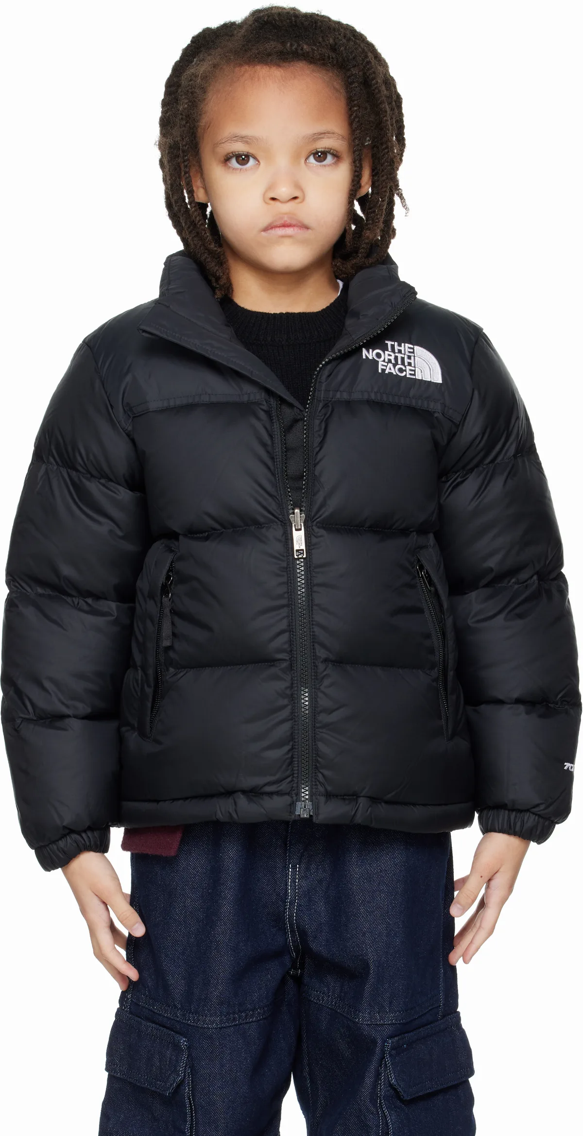 Big Kids Black 1996 Retro Nuptse Down Jacket by The North Face Kids