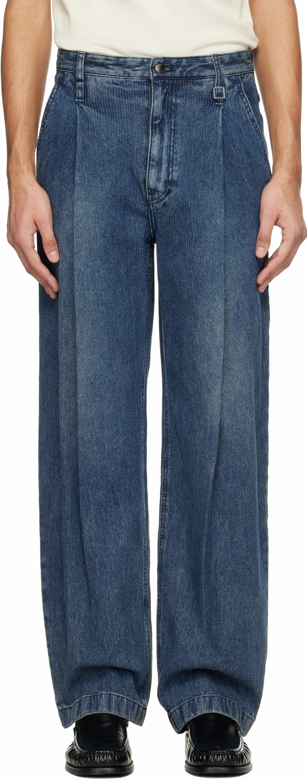 Blue Corduroy Denim Jeans