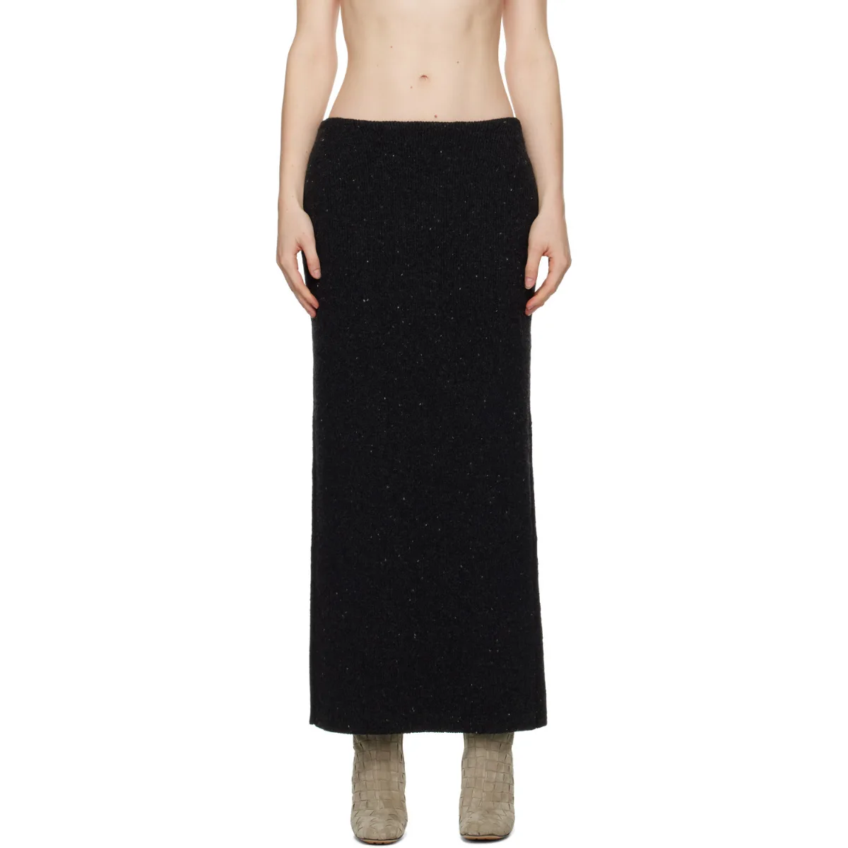 Wool Tailored Maxi Skirt