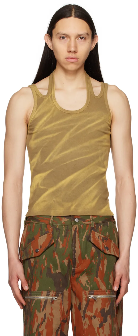 Tan Interlink Tank Top