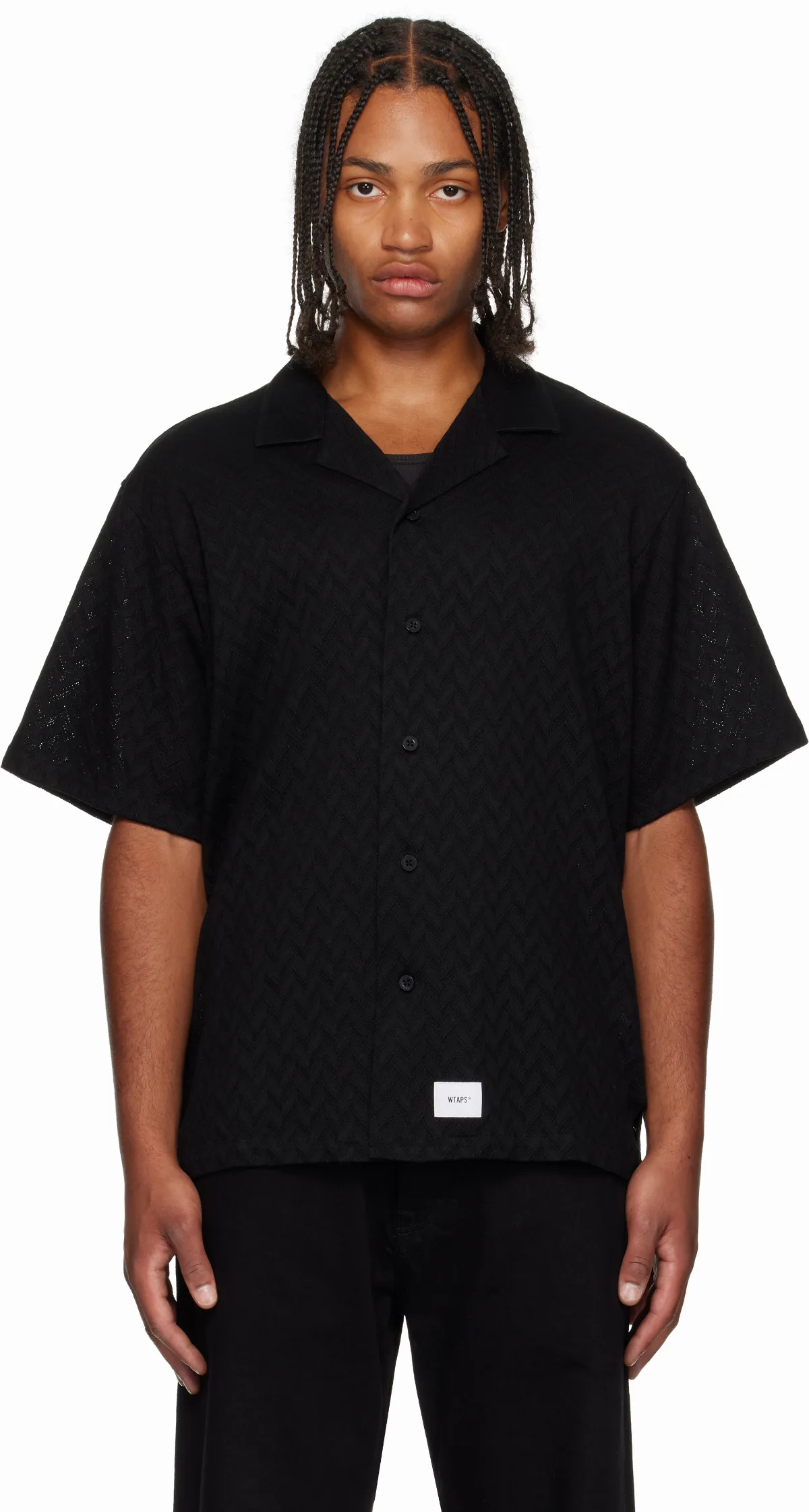 Black Herringbone Shirt