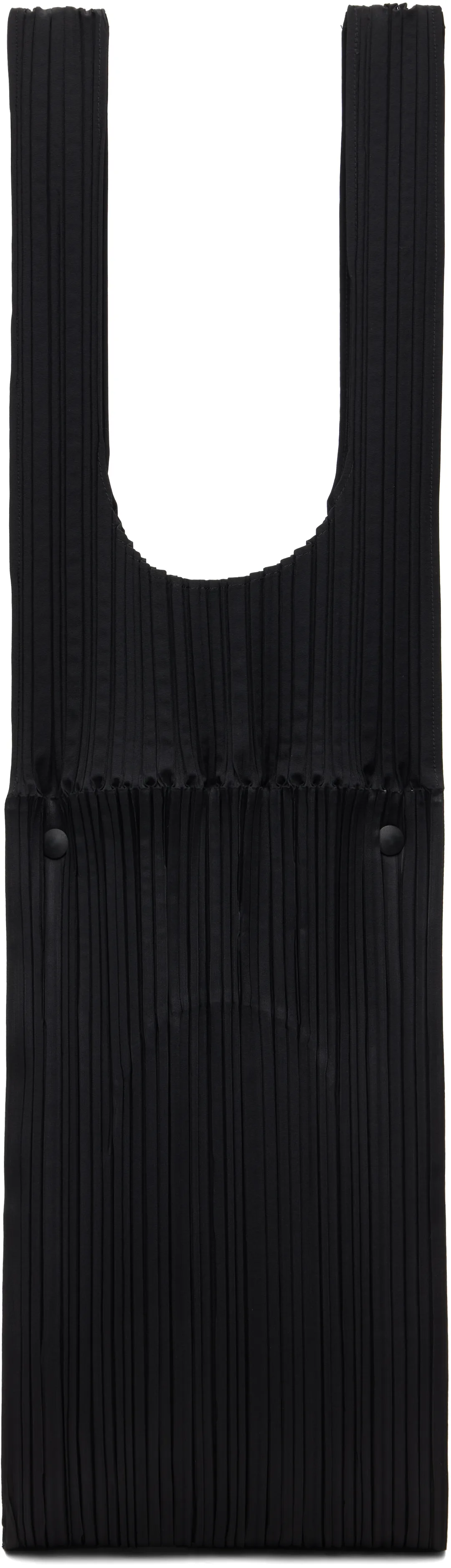 Black Pleats Bridge Tote by PLEATS PLEASE ISSEY MIYAKE