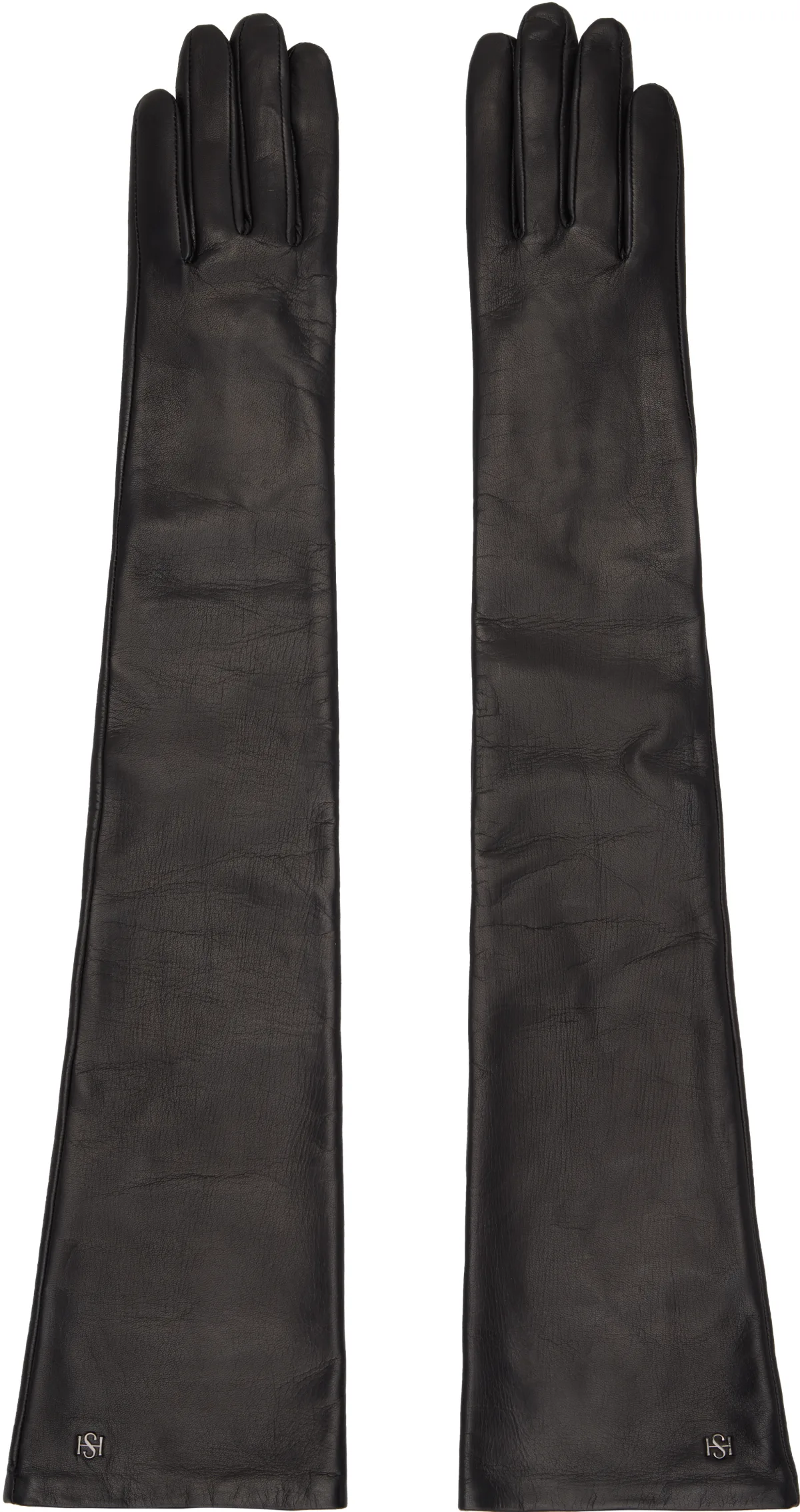 Black Essentials Extra Long Gloves