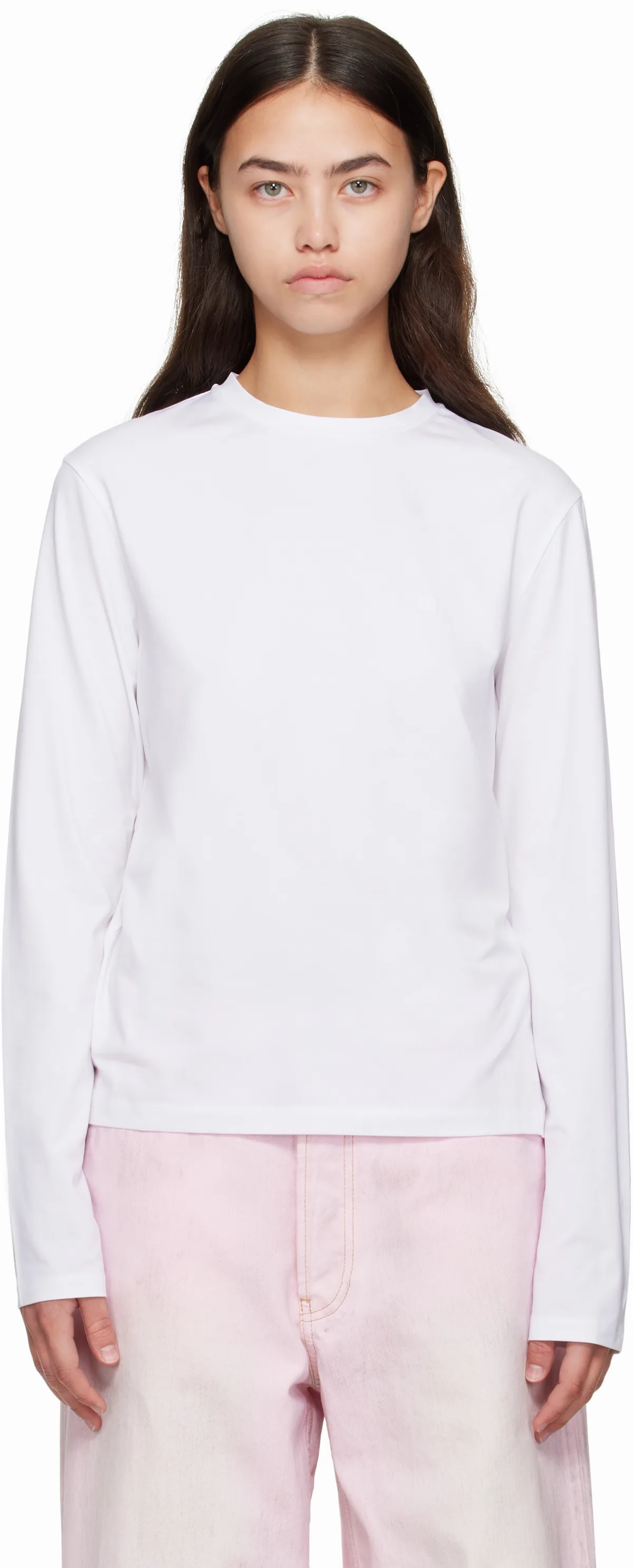 White Long Sleeve Regular Fit T-shirt