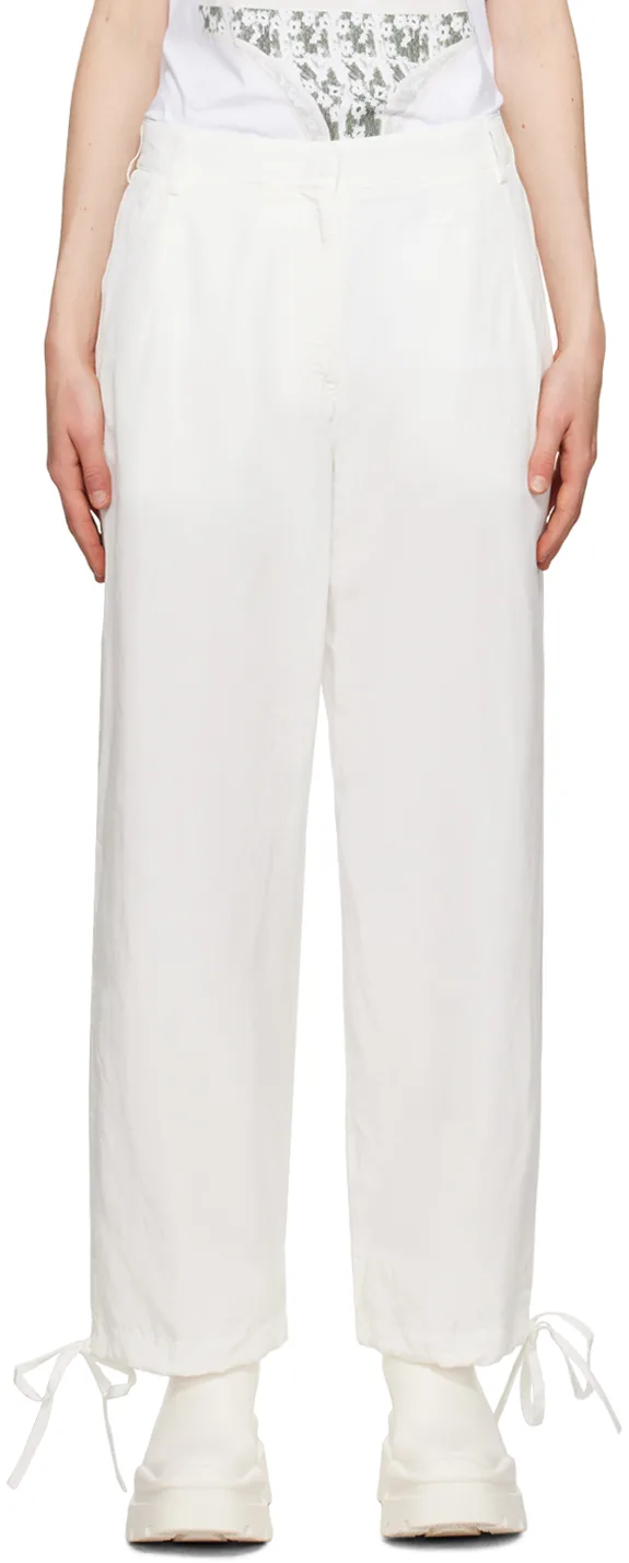 White Drawstring Trousers
