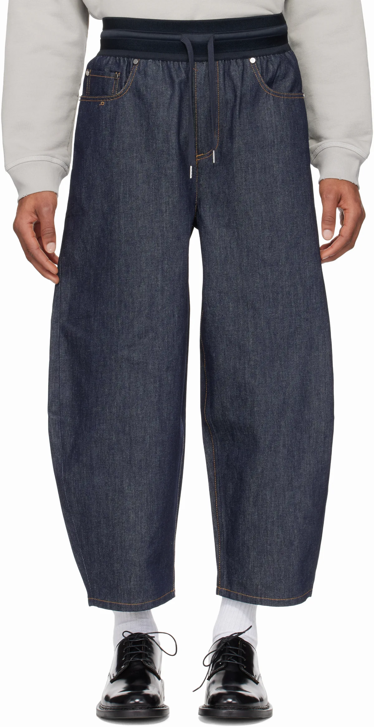 Indigo Cocoon Pull-On Jeans