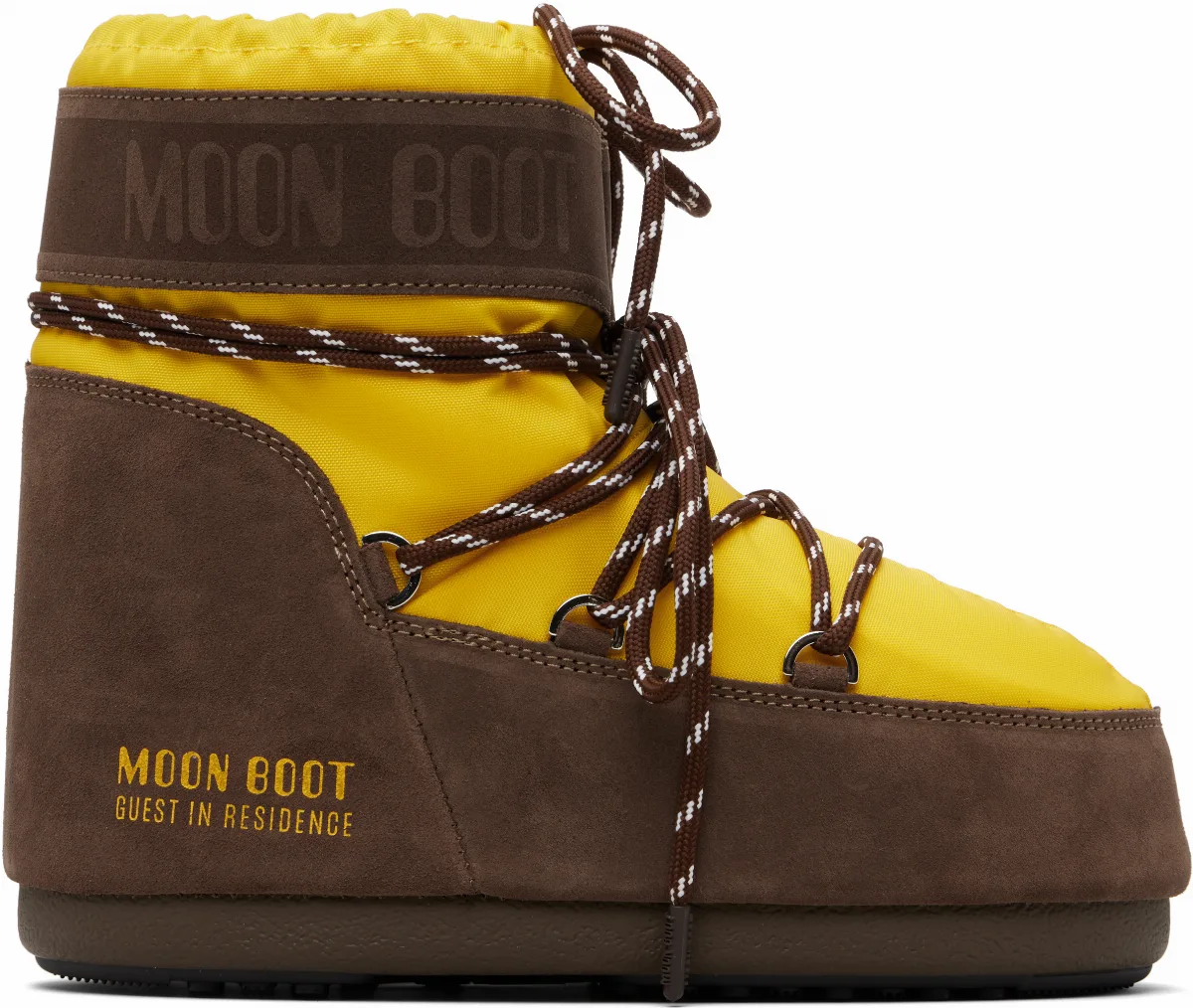 Yellow & Brown Moon Boot Edition Icon Low Nylon Boots by Guest in Residence