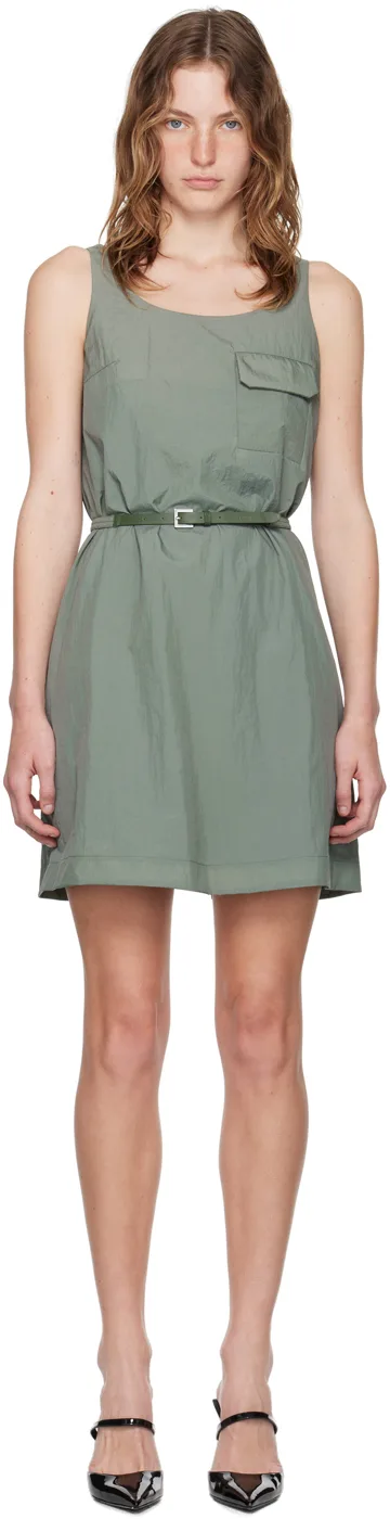 Khaki Belted Minidress